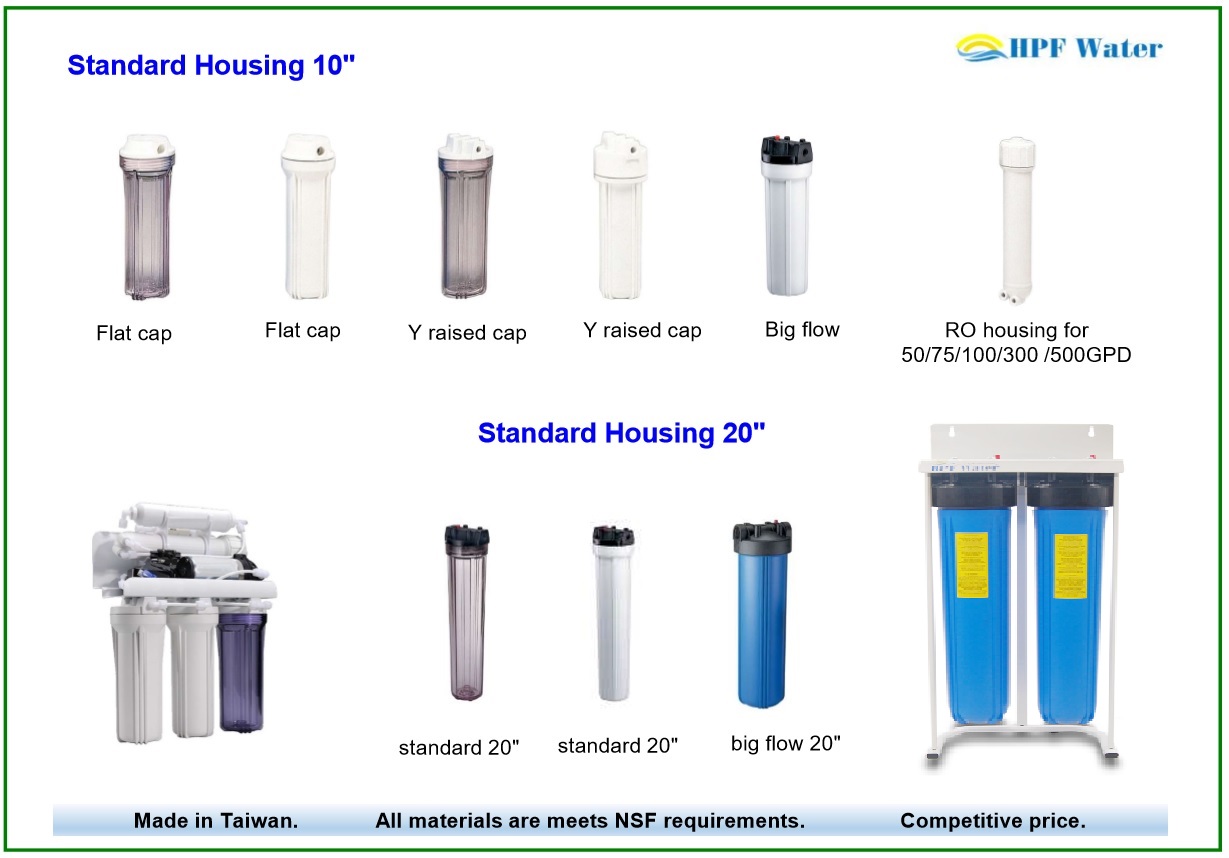 Housings for water purifier made in Taiwan Top Quality Competitive Price.